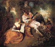 Jean-Antoine Watteau The scale of love oil painting reproduction